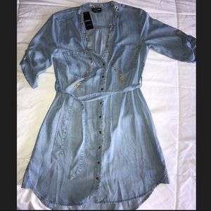 Bebe brand, denim midi dress. Size XS NWOT
